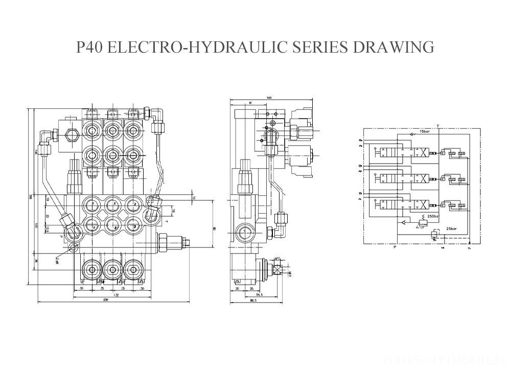 P40-Serie electrohidráulica-Dibujo