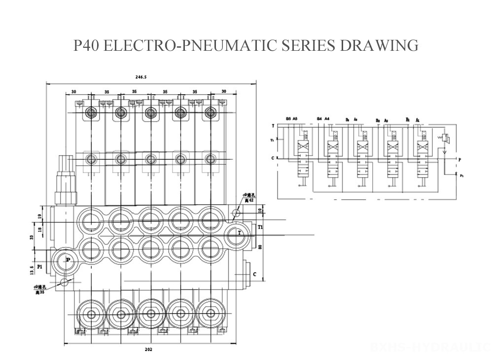 P40-Serie electroneumática-Dibujo