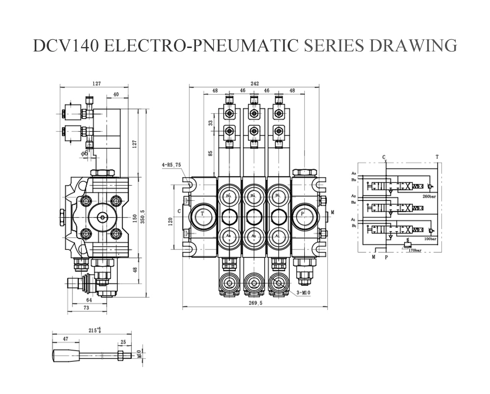 DCV140-Serie electroneumática-Dibujo