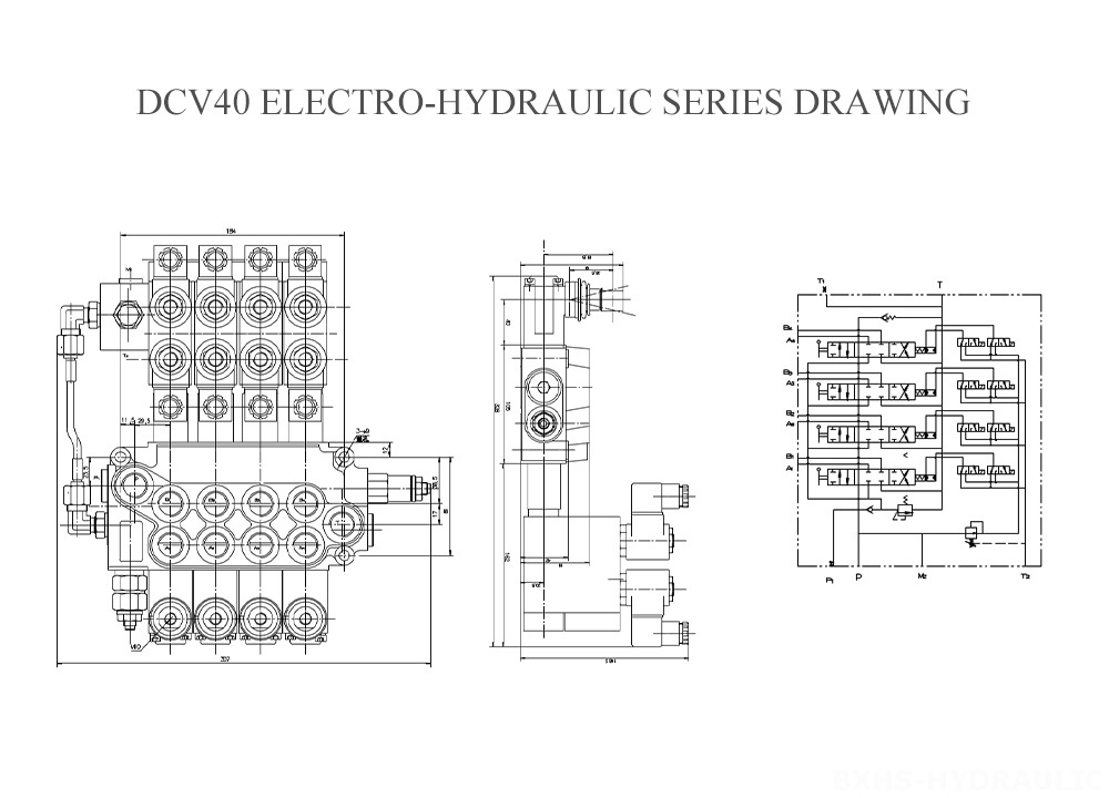 DCV40 Electro-hydraulic Series Drawing