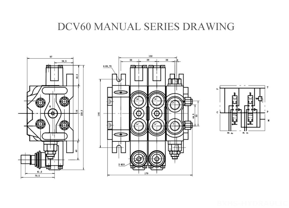 DCV60 Manual Series Drawing