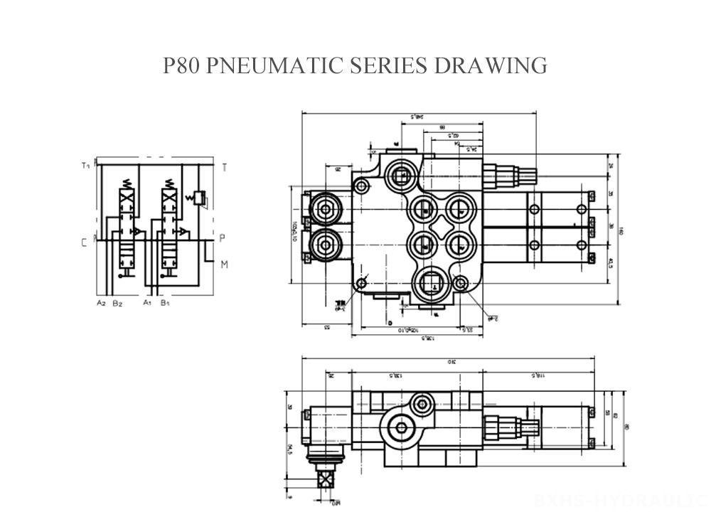 P80-Serie neumática-Dibujo