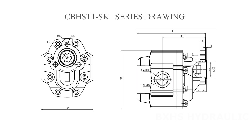 Чертеж серии CBHST1-SK-1