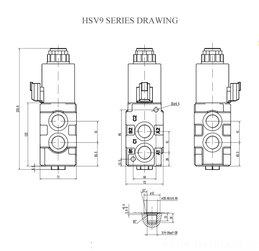 Чертеж серии HSV9