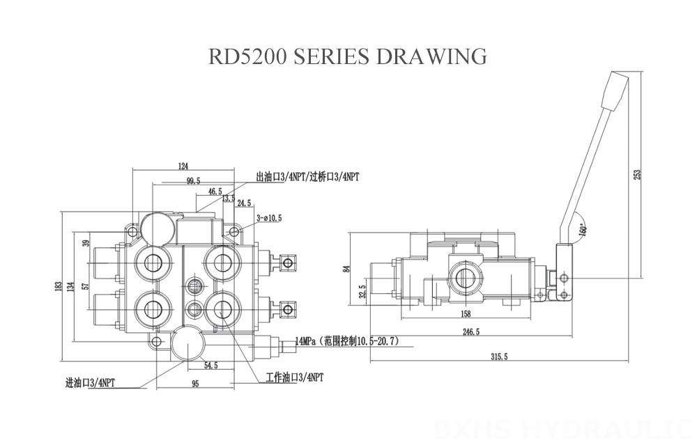 RD5200 Manual Series Drawing