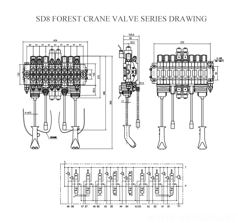 SD8 Forest Crane Valve Series Drawing