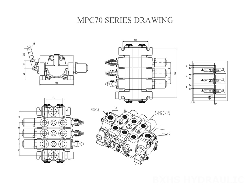 Чертеж серии MPC70