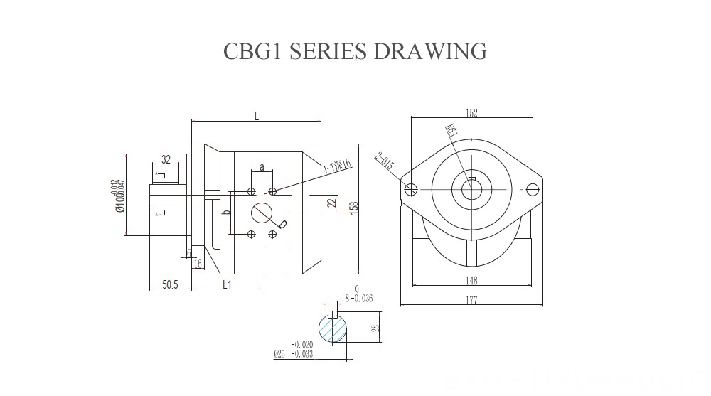 Чертеж серии CBG1