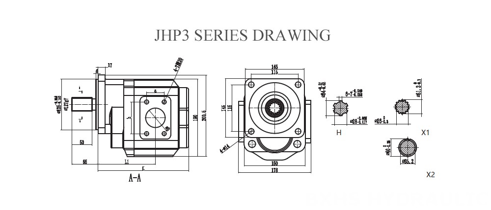 Чертеж серии JHP3