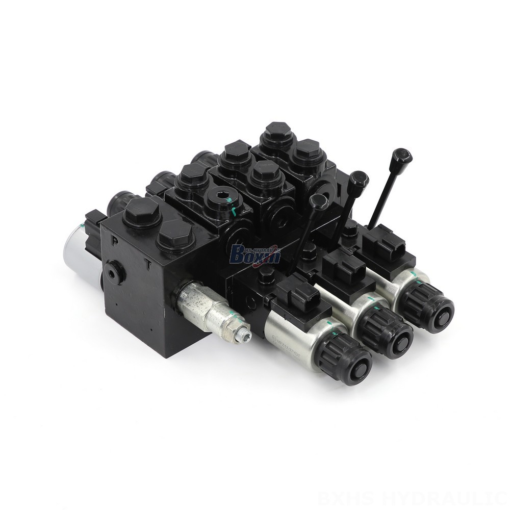 批发液压换向阀: 15.8 GPM 3-Spool 电磁阀和手动 DCV58 - 欢迎经销商和代理商垂询