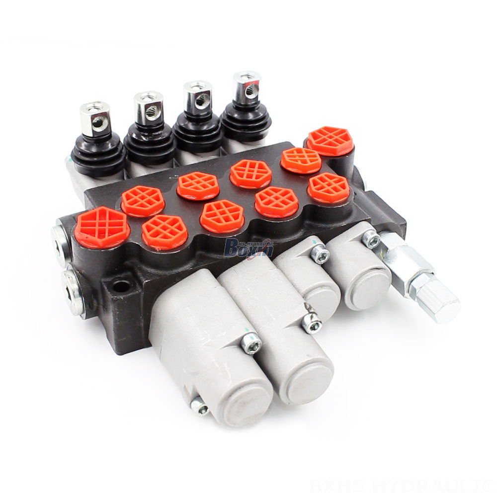 Válvulas direccionales hidráulicas monobloque al por mayor: 10.5 GPM 4 Spool Manual P40-G12-G38-2OT-2QTW - Distributors & Dealers Welcome