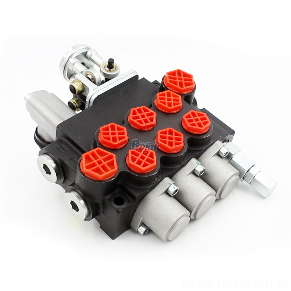 Válvulas direccionales hidráulicas monobloque al por mayor: 10,5 GPM, 3 carretes, manual y joystick (P40) - Oportunidades para distribuidores en todo el mundo