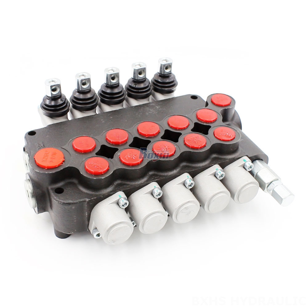Válvulas hidráulicas BXHS: Válvula direccional monobloque manual de 5 piscinas y 21,2 GPM (P80-U116-U78-5OT) - Proveedor mundial