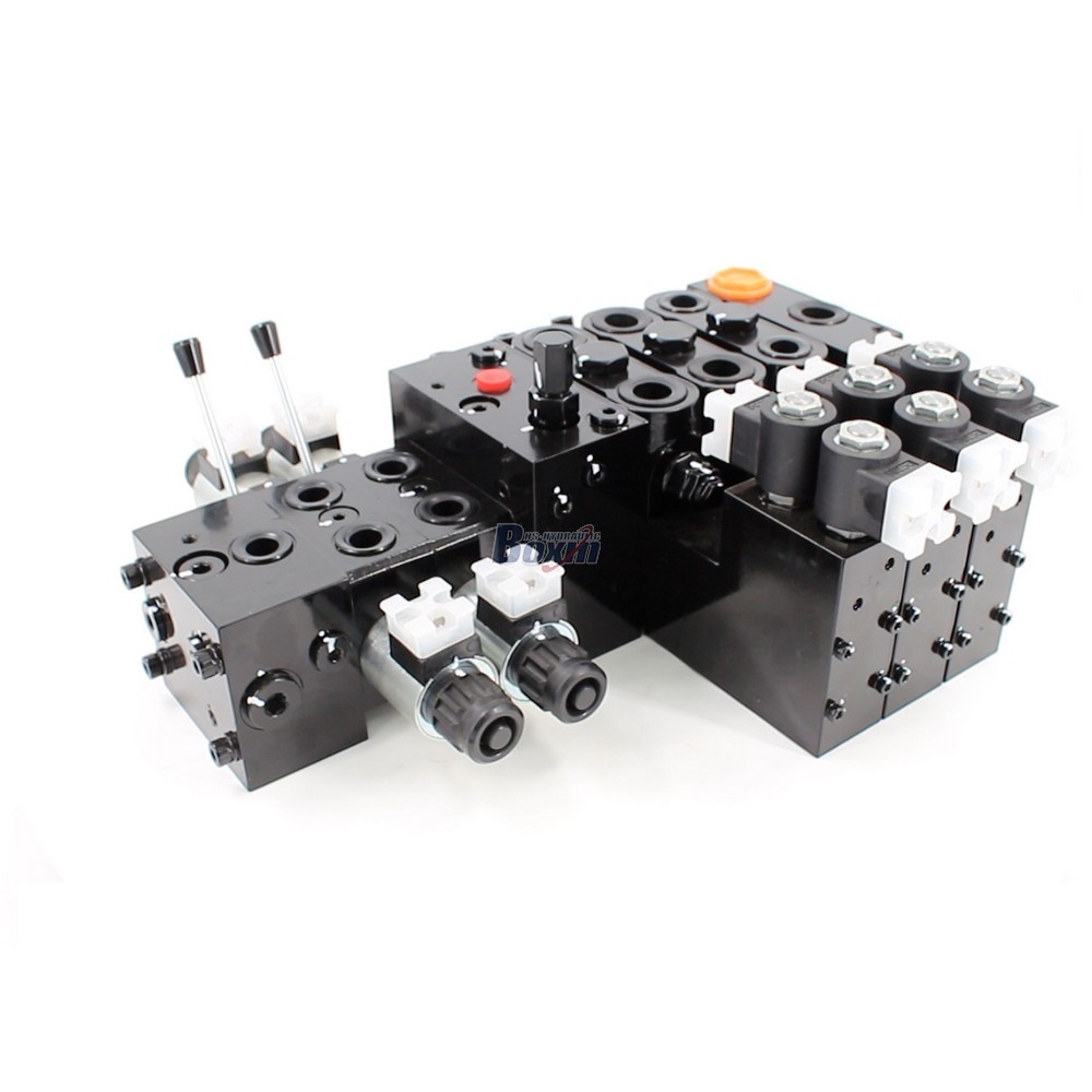 Sectional Directional Valve 26.5 GPM Solenoid 5 Spool DCV100E | Custom Hydraulic Valve Production & Global Supply