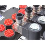 High Flow 21.2 GPM P80 Monoblock 4 Spool Directional Valve Electro-hydraulic 5