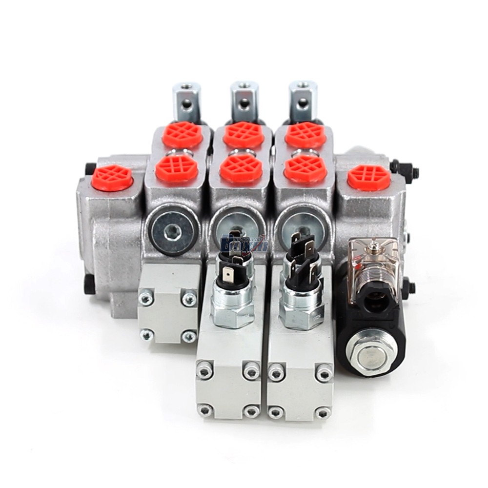 SD6 Manual 3 Spool Sectional Directional Valve, 15.8 GPM, with Micro Switch