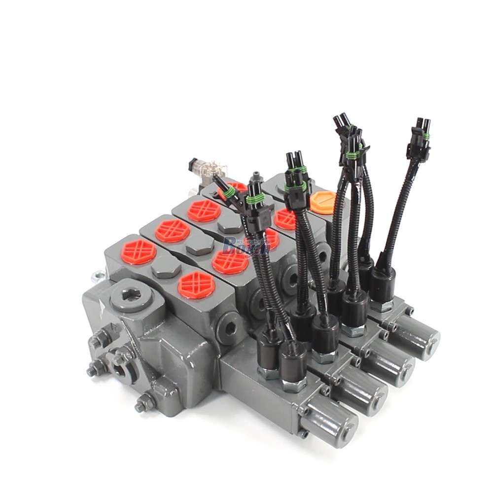 Versatile 4-Spool Manual Hydraulic Sectional Valve with Electric Unloading for System Control (42.2 GPM)