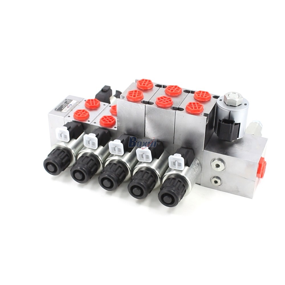 Hydraulic 10.5 GPM Electric Proportional 5 Spool Sectional Directional Valve